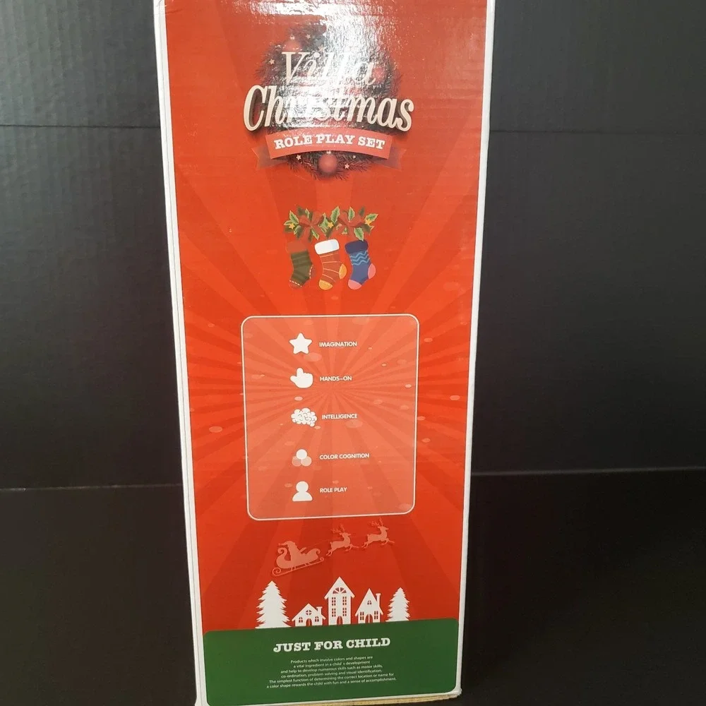 Villa Christmas Role Play Dollhouse Set 383 Pieces Interactive Lights Up NEW